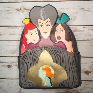 Loungefly New mini backpack Disney Villains CINDERELLA STEPMOTHER and STEPSISTER